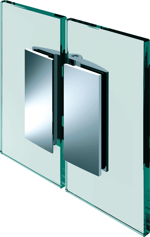 8124 Farfalla Showerhinge Glass/glass 180° - Sliding Door (485x768), Png Download