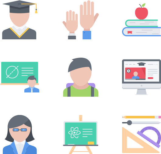 School - Cartoon (600x564), Png Download