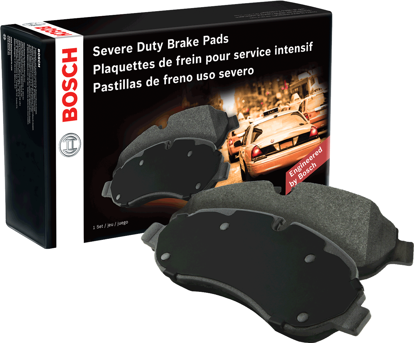 Bosch Severe Duty Just Got Better With Optimal All-around - Bosch Severe Duty Brake Pads (1400x1400), Png Download