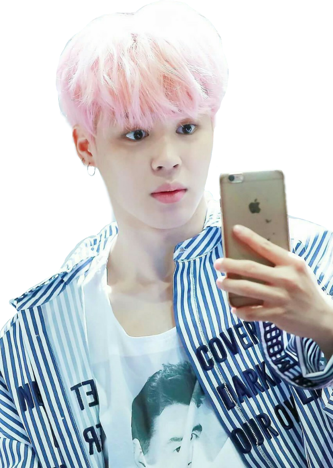 Pinkhair Chimchim Jiminnie - Bts Pink Aesthetic Jimin (681x957), Png Download