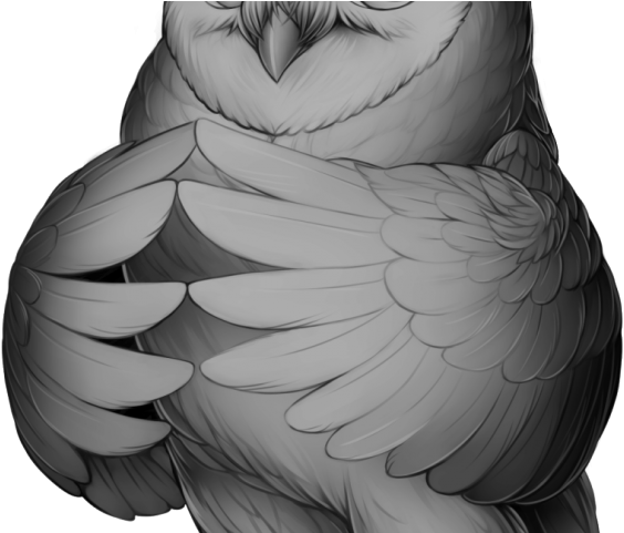 Barn Owl Cartoon - Cartoon Great Horned Owl (640x480), Png Download