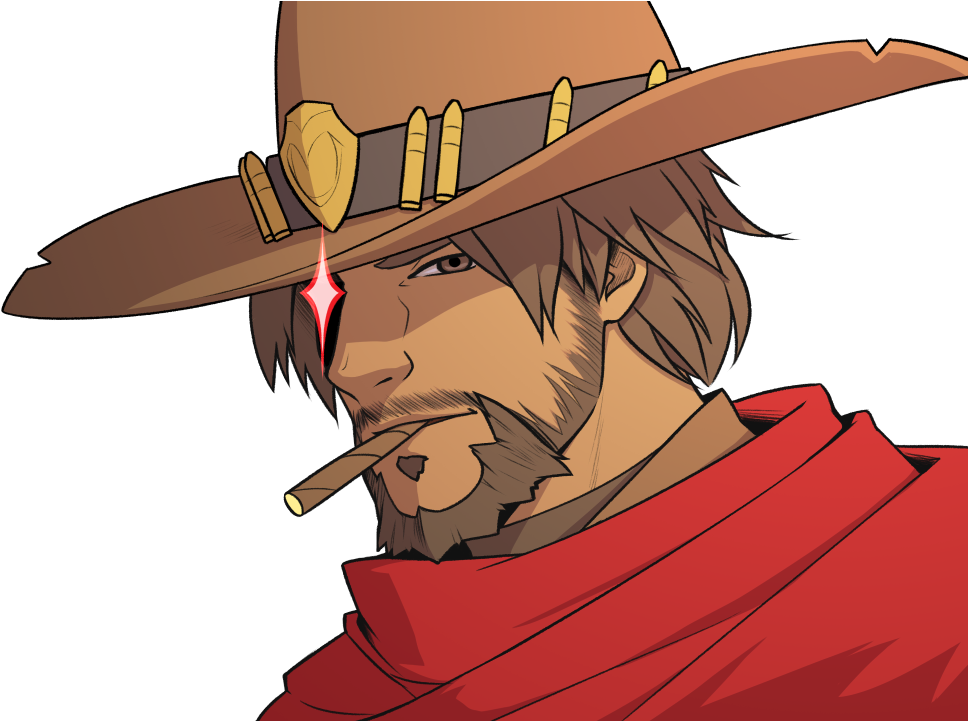 “ Mccree Drawn For Work - Mccree Deadeye (1080x720), Png Download