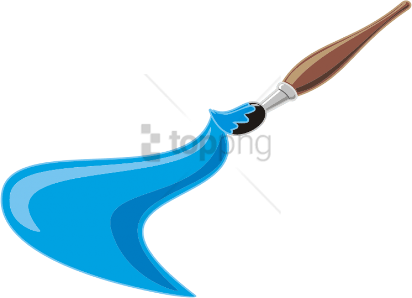 Free Png Paint Brush Clip Art Png Png Image With Transparent - Paint Brush Clip Art Blue (850x615), Png Download