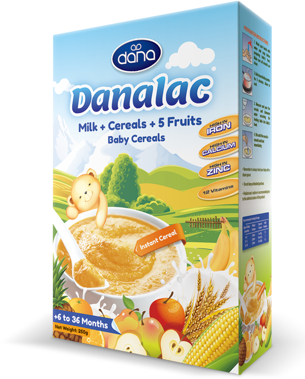 Our Cereals - Danalac Baby Cereal (646x835), Png Download