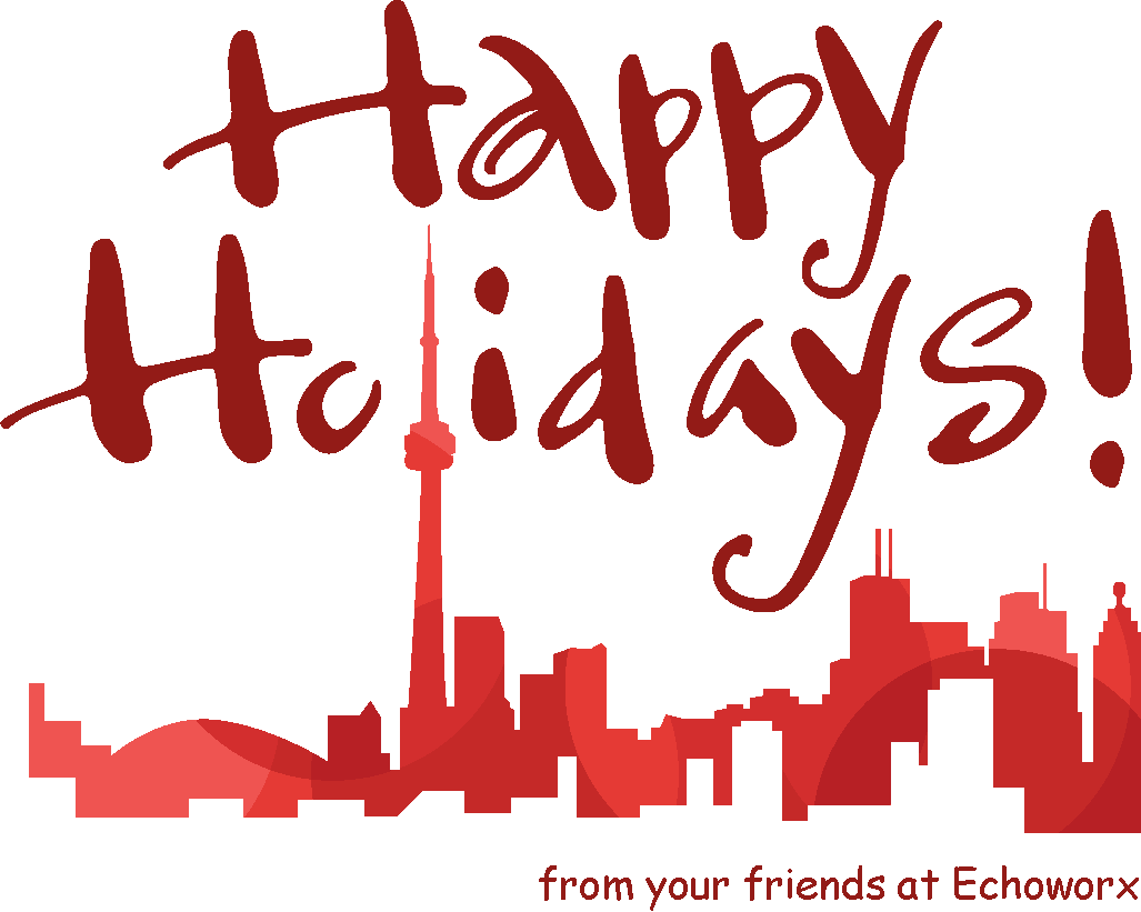 Happy Holidays From All Of Us @echoworx - Calligraphy (1027x821), Png Download