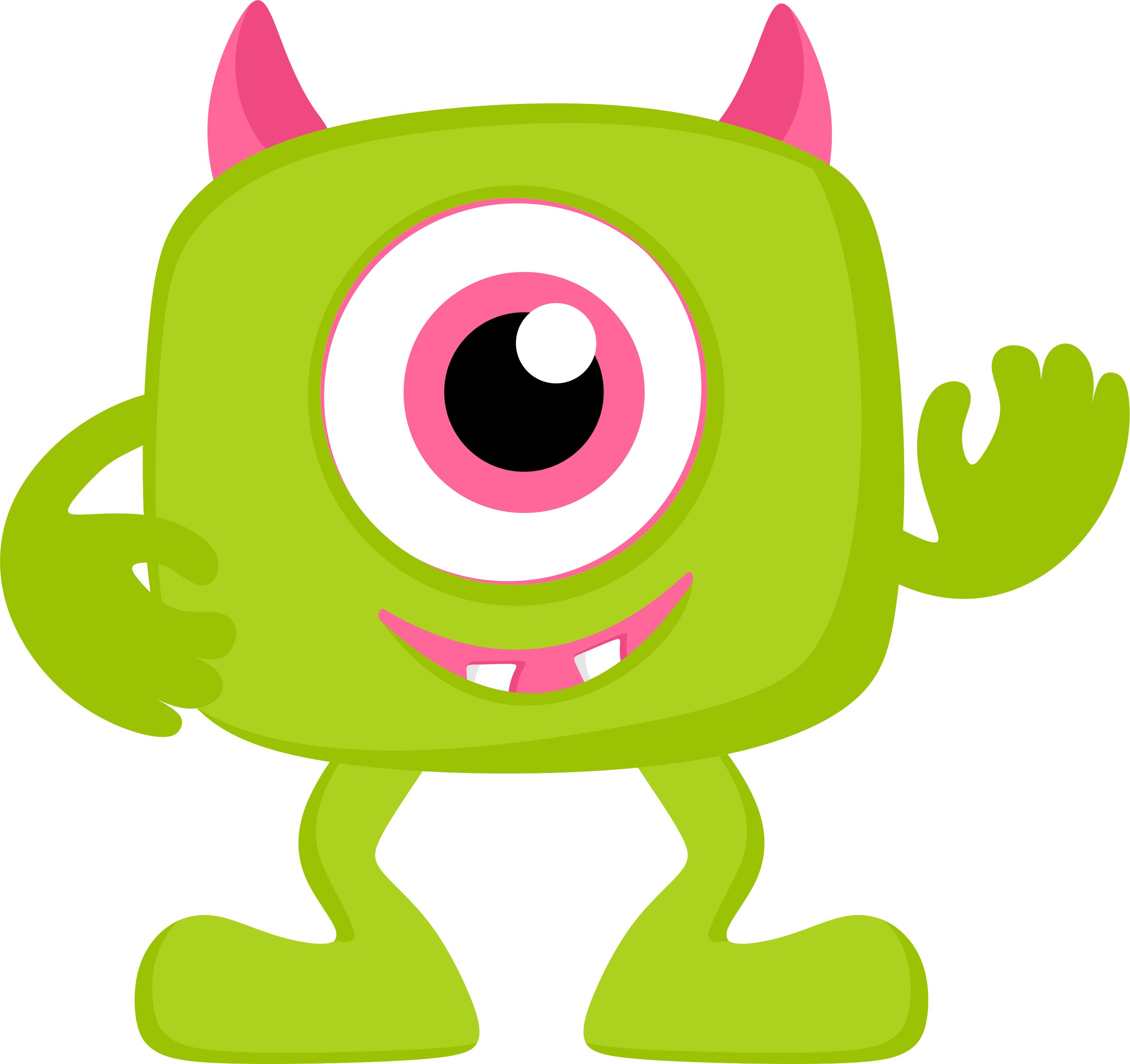B *✿* De Minus Monster Face, Monster S, Kids Mania - Monster Party Clip Art (3001x2826), Png Download