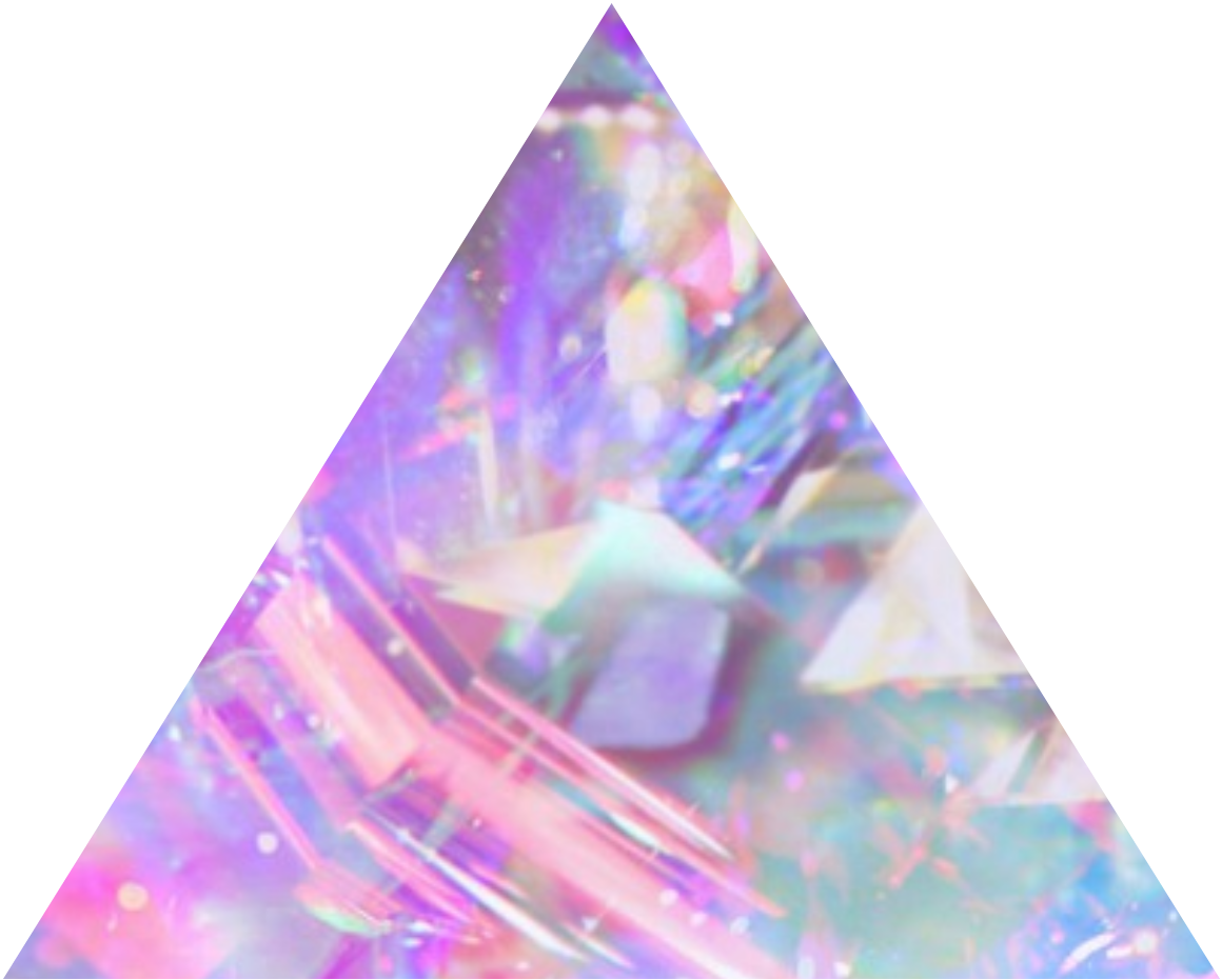 Triangle Decorations Aestheticsticker - Aesthetic Holographic (1160x931), Png Download