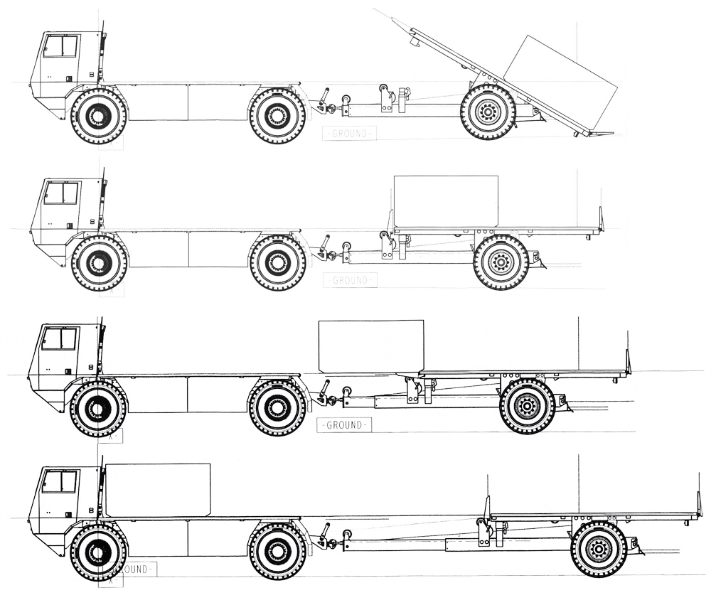 Assists In Agility Of Tractor Unit - Technical Drawing (1000x851), Png Download