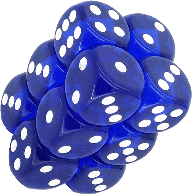 Translucent16mmd6-blue5 - Dice Game (709x709), Png Download