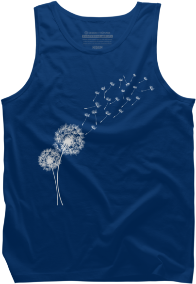 Dandelion Seeds Blowing In The Wind - Active Tank (650x650), Png Download