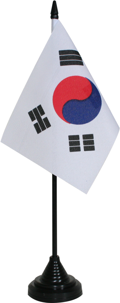 South Korea Table Flag - Traffic Sign (1500x1176), Png Download