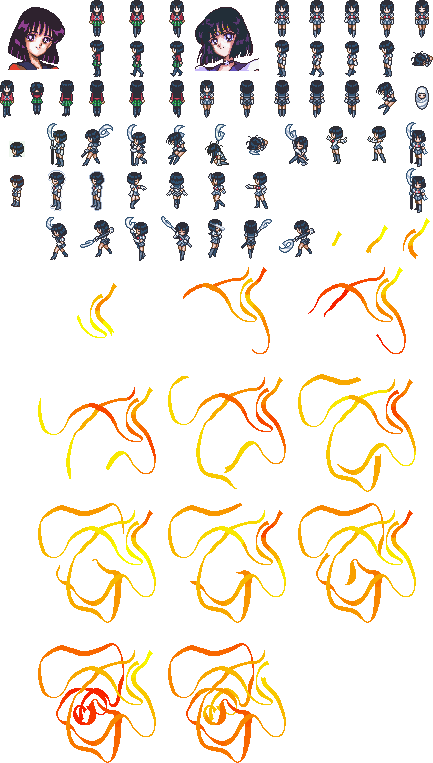 Photo Sailormoonanotherstory Tomoehotaru Sheet - Sprites (433x763), Png Download