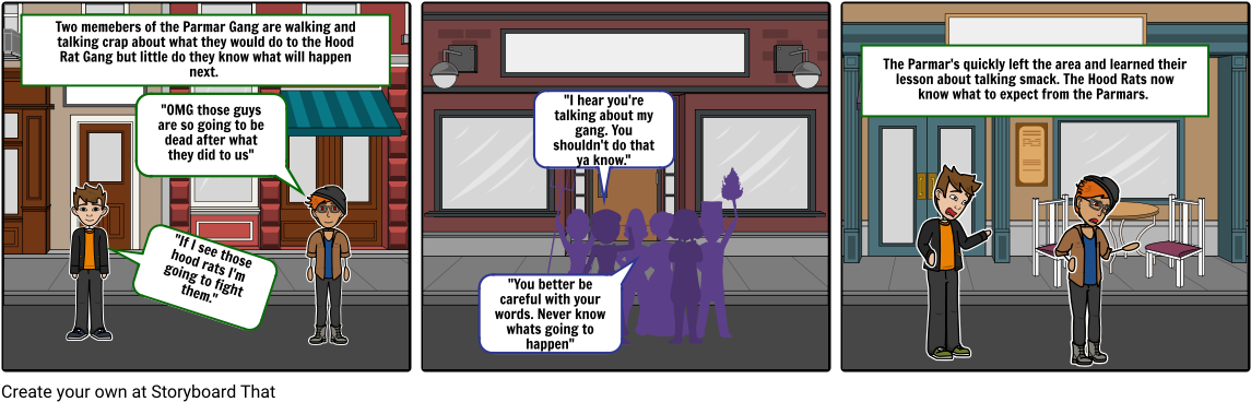 Gang Gang - Storyboard (1164x385), Png Download