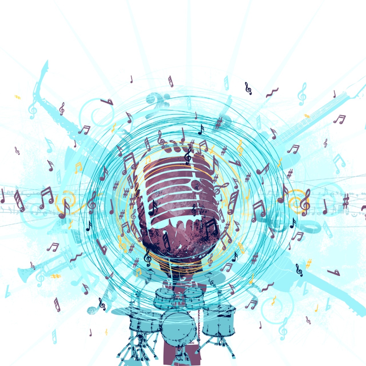 Background Transparent Music Png (1280x1280), Png Download