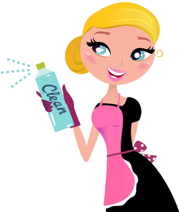 Pink Star Cleaning - Clip Art House Cleaning (800x800), Png Download