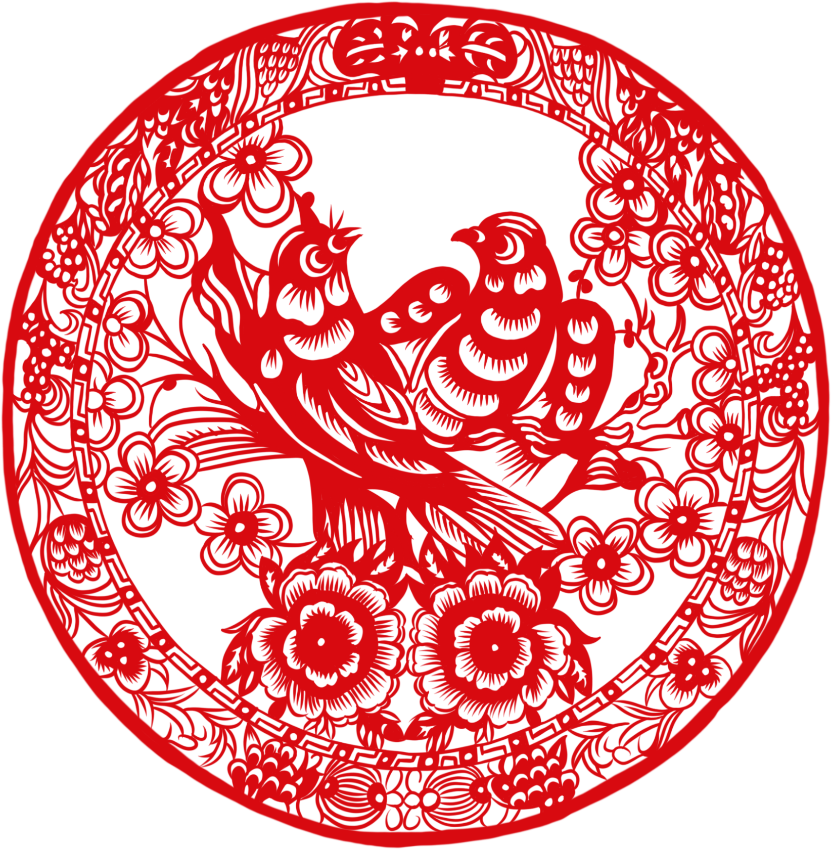 Taglio Dipinto A Mano Carta Dipinta Inferriate Dipinte - Chinese New Year (2000x2000), Png Download