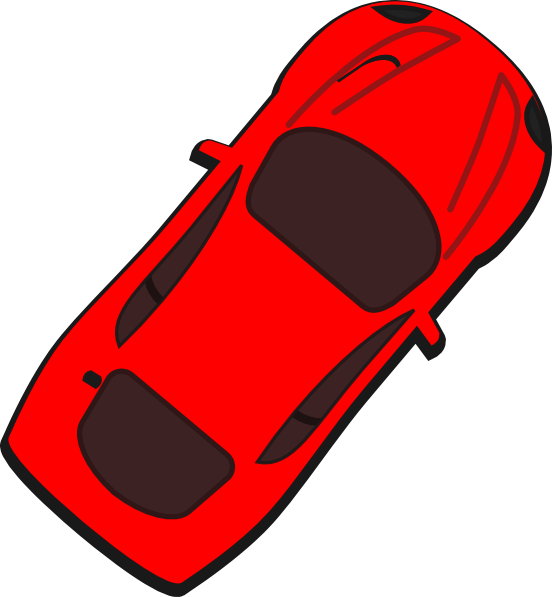 Red Car Top View (552x597), Png Download