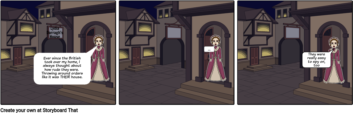 Lydia Darragh Political Cartoon - Cartoon (1165x386), Png Download