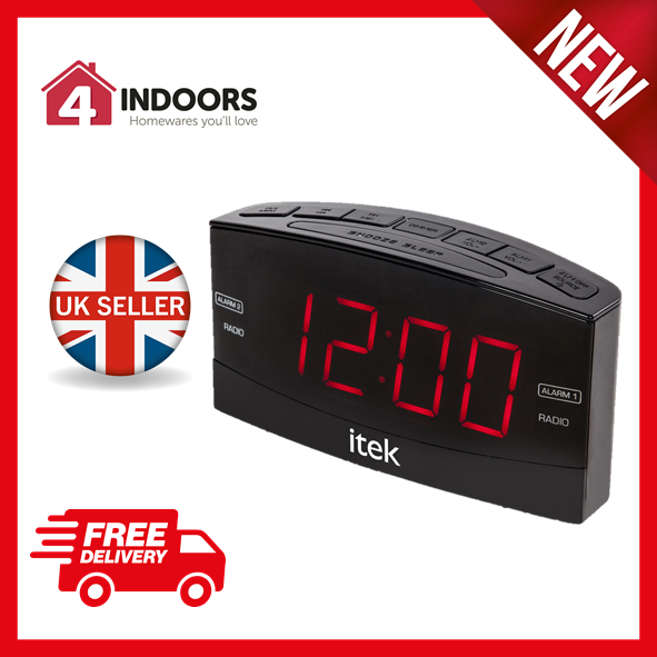 Itek I61007 Senior Big Button Jumbo Led Alarm Clock - Toaster (591x591), Png Download