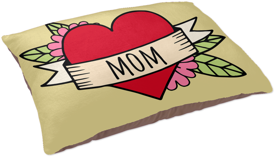 Mom Tattoo Dog Bed - Heart (1024x1024), Png Download