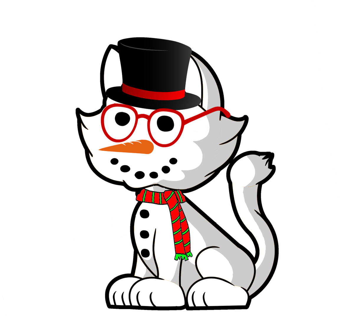 Cat In The Hat Hat Clip Art - Cat Cartoon To Colour (1201x1118), Png Download