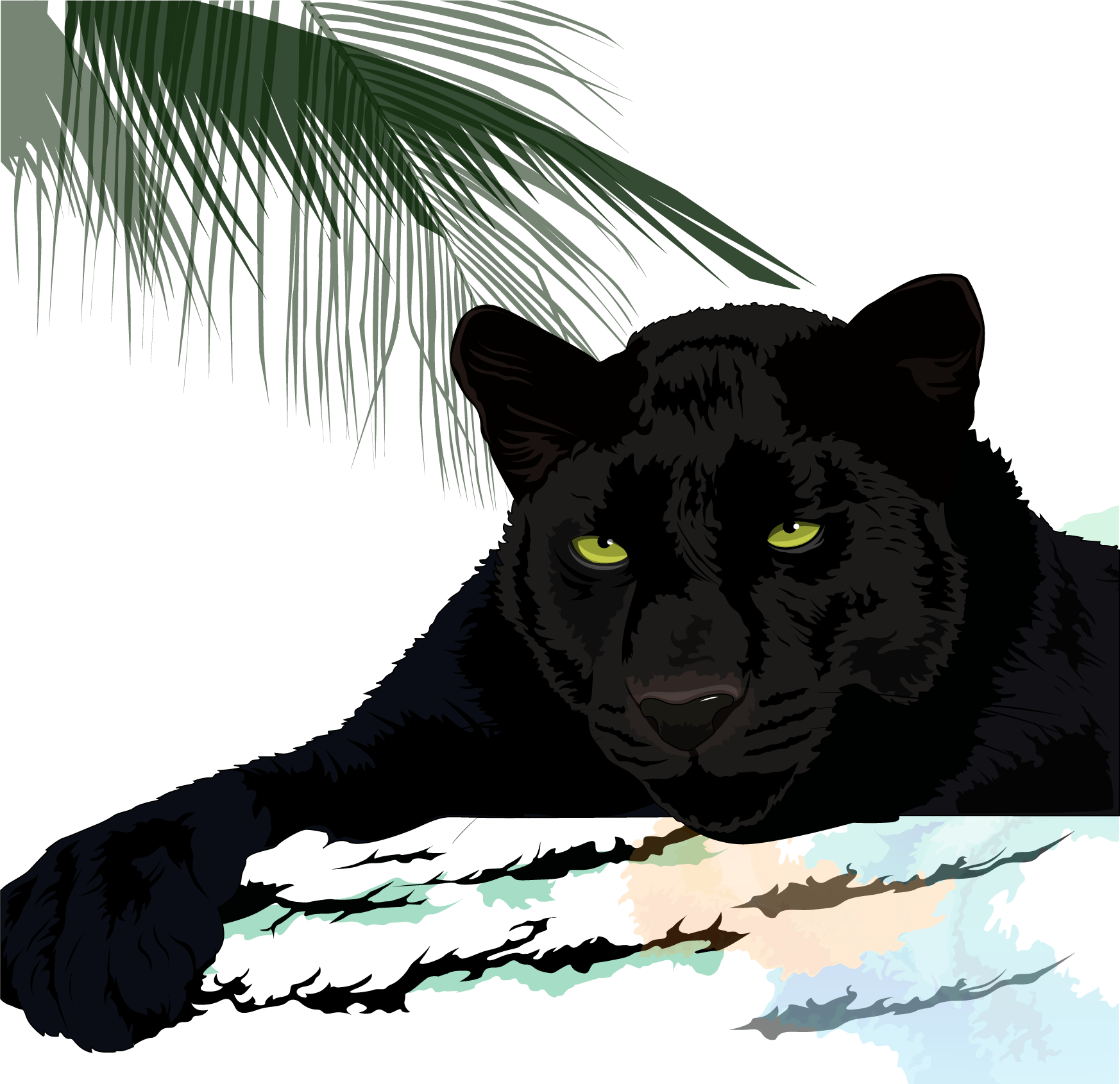 Black Cougar Leopard Jaguar - Jaguar Puma Black Panther Panther (1746x1690), Png Download