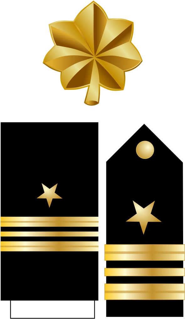 File - U - S - Navy O-4 Insignia - Svg - Navy O 3 Insignia (597x1023), Png Download