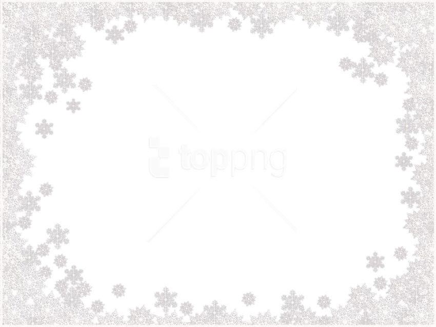 White Border Frame Png Free Images Toppng - Snowflakes Border Line Png (850x638), Png Download