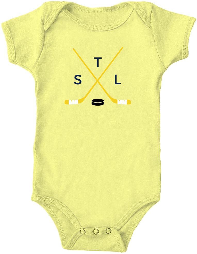 Baby Onesie Crossed Hockey Sticks Stl - All Of God's Grace In This Tiny Face Onesie (1024x1024), Png Download