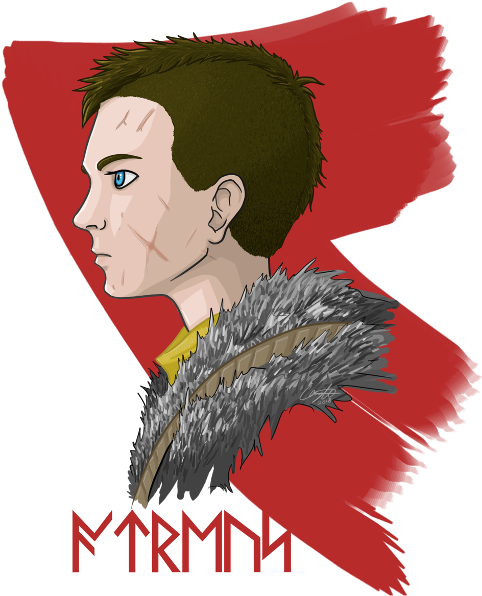 Atreus God Of War, Boi, Disappointed, Glass Etching, - Poster (1004x1200), Png Download