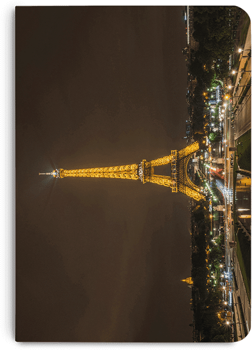 Dailyobjects Eiffel Tower By Night 2 A5 Notebook Plain - Eiffel (600x700), Png Download