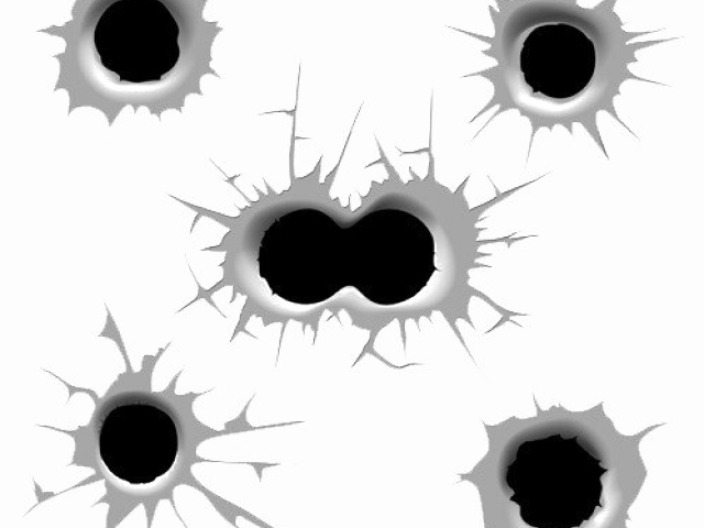 Bullet Hole Clipart Bullett - Gun Shot Hole Png (640x480), Png Download