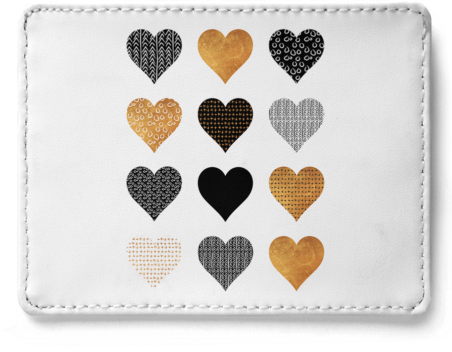 Dailyobjects Gold Hearts Skinny Fit Card Wallet Buy - Heart (900x900), Png Download