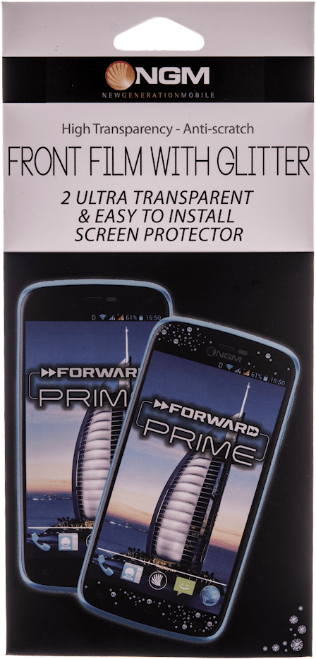 Protective Film For Ngm Forward Prime With Glitter - Smartphone (1000x1133), Png Download