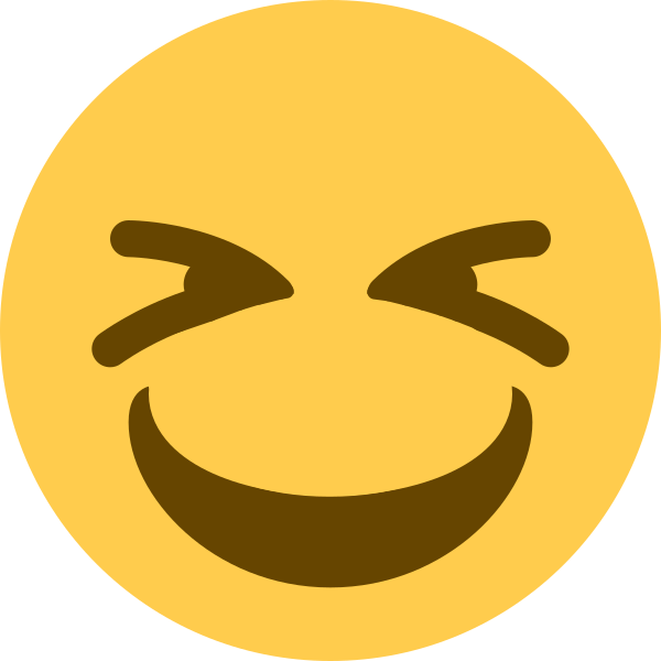 Smiling With Eyes Shut Tight Clip Art - Smiley Face Cross Eyes (600x600), Png Download
