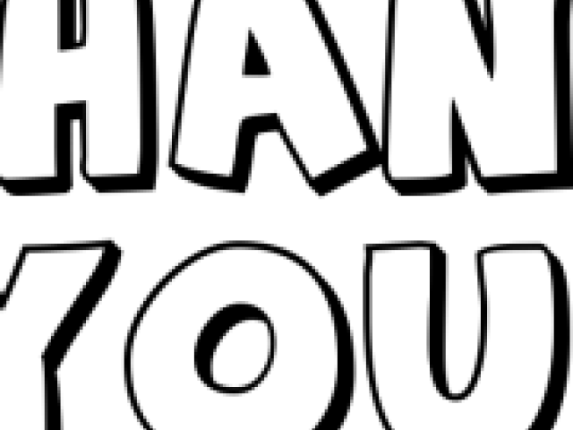 Thank You Png Transparent Images - Line Art (640x480), Png Download