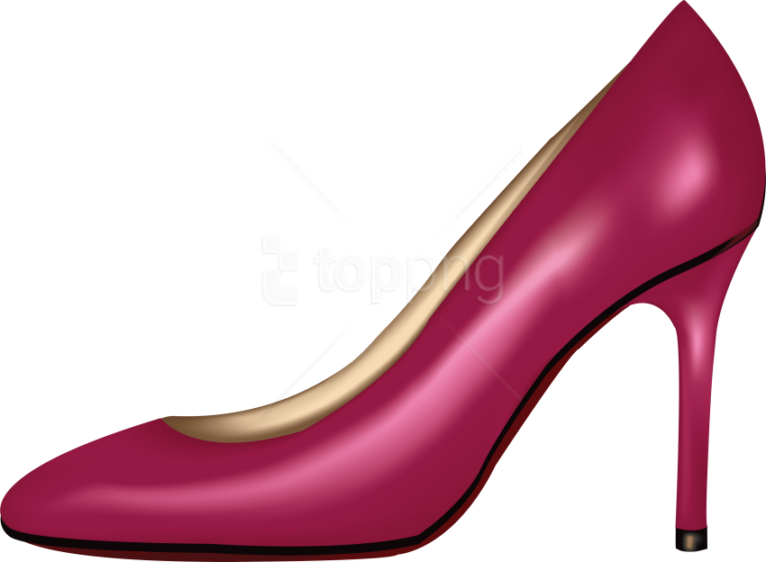 Free Png Download Pink Women Shoe Clipart Png Photo - Woman Shoes Png (850x624), Png Download