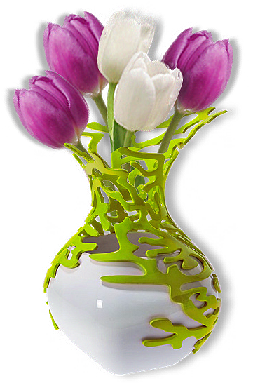 Kwiaty, Flores, Kwiaty, Kwiaty, Png Tulips In Vase, - Vase (600x600), Png Download