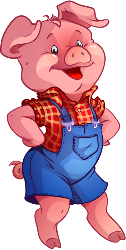 Pig Clip Art Funny Pigs, Cute Pigs, Funny Farm, Pig - Girl Pig Clipart (405x800), Png Download