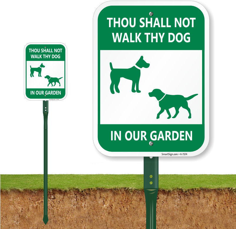 Lawnboss Sign & Stake Kit - No Walking Sign (800x800), Png Download