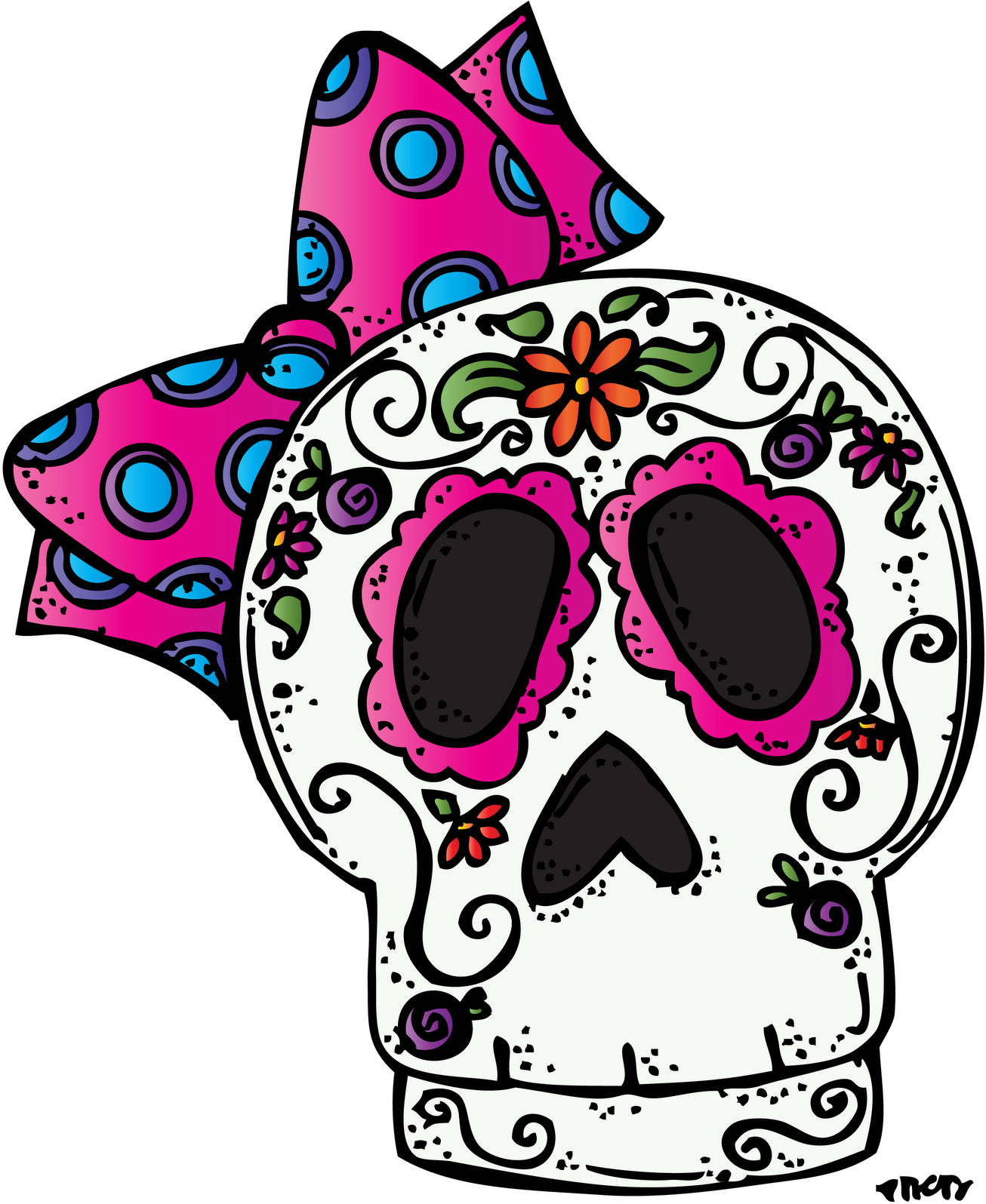 Dead Clipart Skull Drawing - Melonheadz Day Of The Dead (1323x1600), Png Download