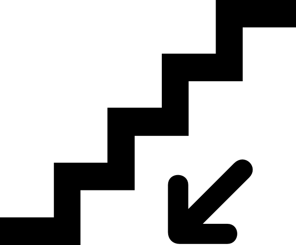 Total Downloads - Down Clipart Black And White (600x498), Png Download