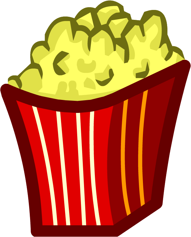 Popcorn Emoticon - Png - Club Penguin (616x764), Png Download