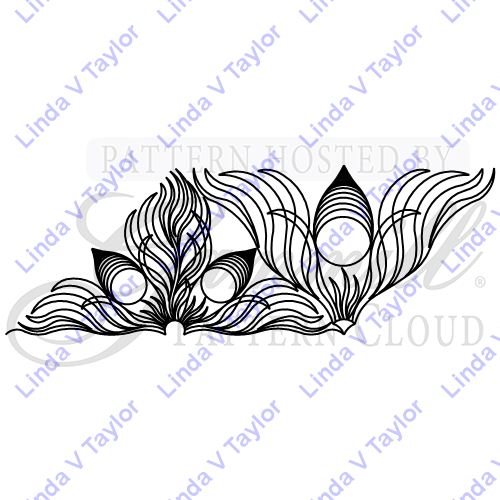 Lt 2200 Indian Fleather Flame Triangle Border - Artificial Flower (500x500), Png Download