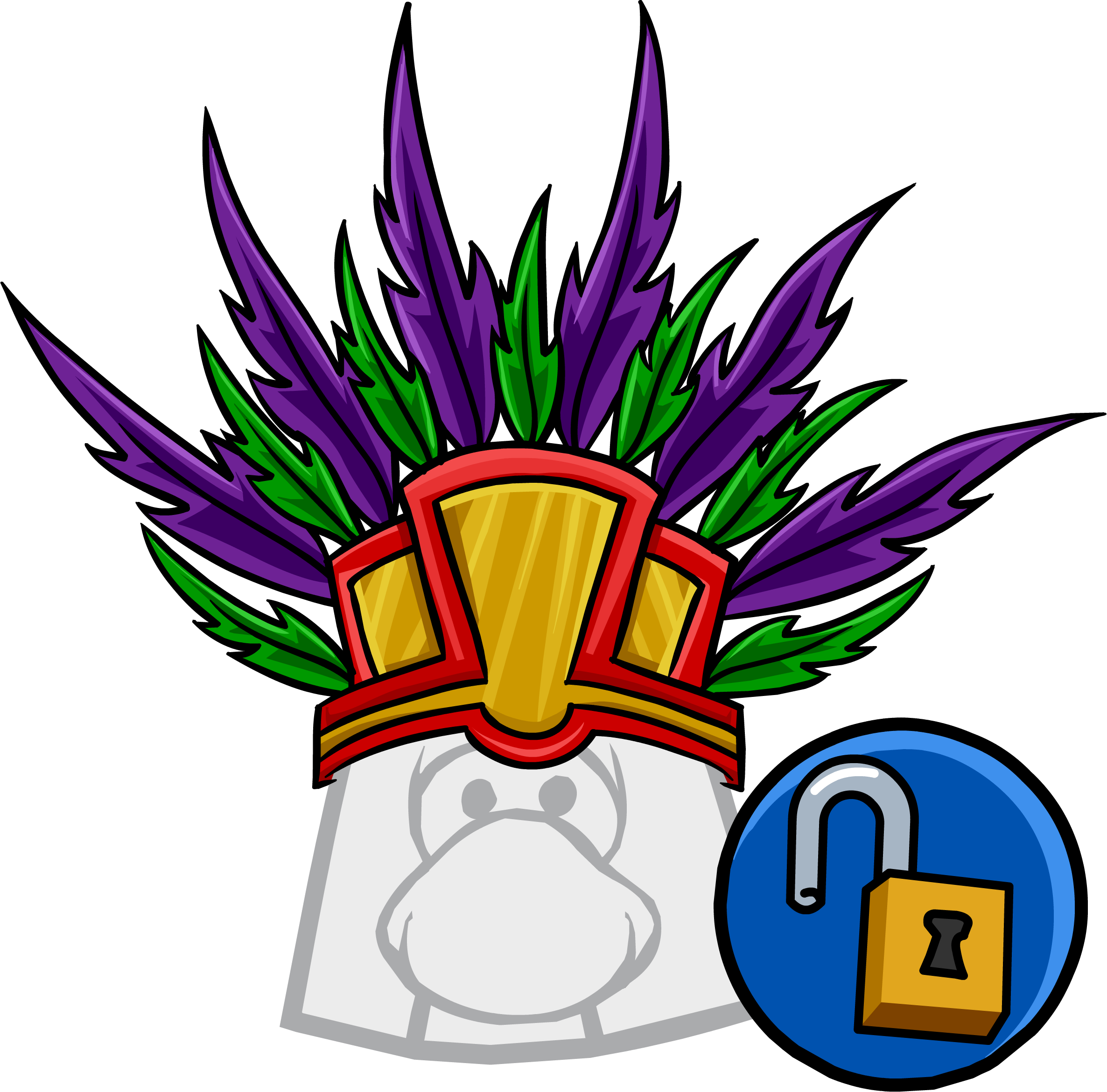 Tiki Tiki Headdress Clothing Icon Id 11435 Updated - Headdress Club Penguin (2372x2341), Png Download