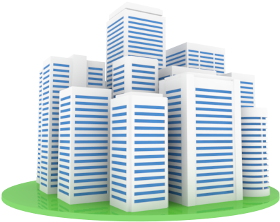 Business Building Vector Png (500x350), Png Download