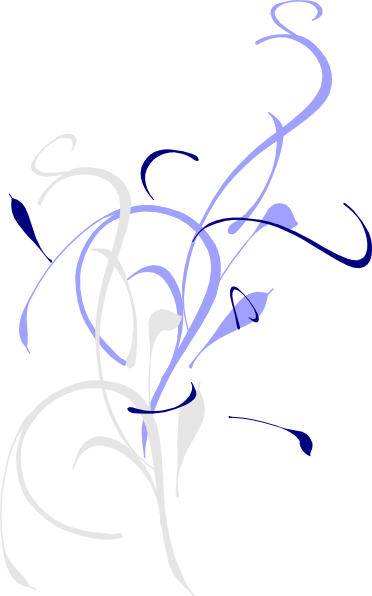 Blue Swirl Clip Art Vector Exmwep Clipart - Vines Black Drawing (372x596), Png Download
