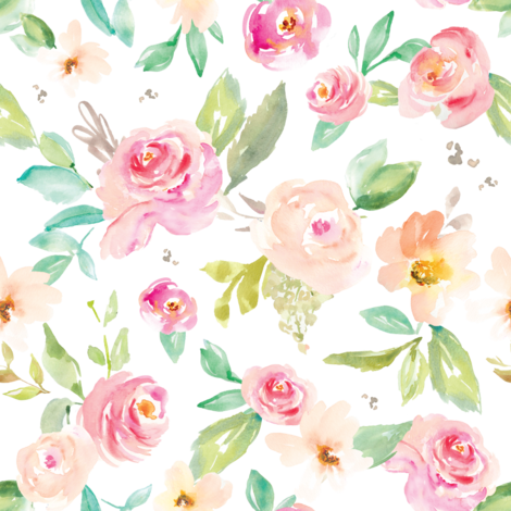 Petal Fall On White Fabric By Angiemakes On Spoonflower - Guest Book (108 Pages) Floral Cover: Birthday, Bridal (470x470), Png Download