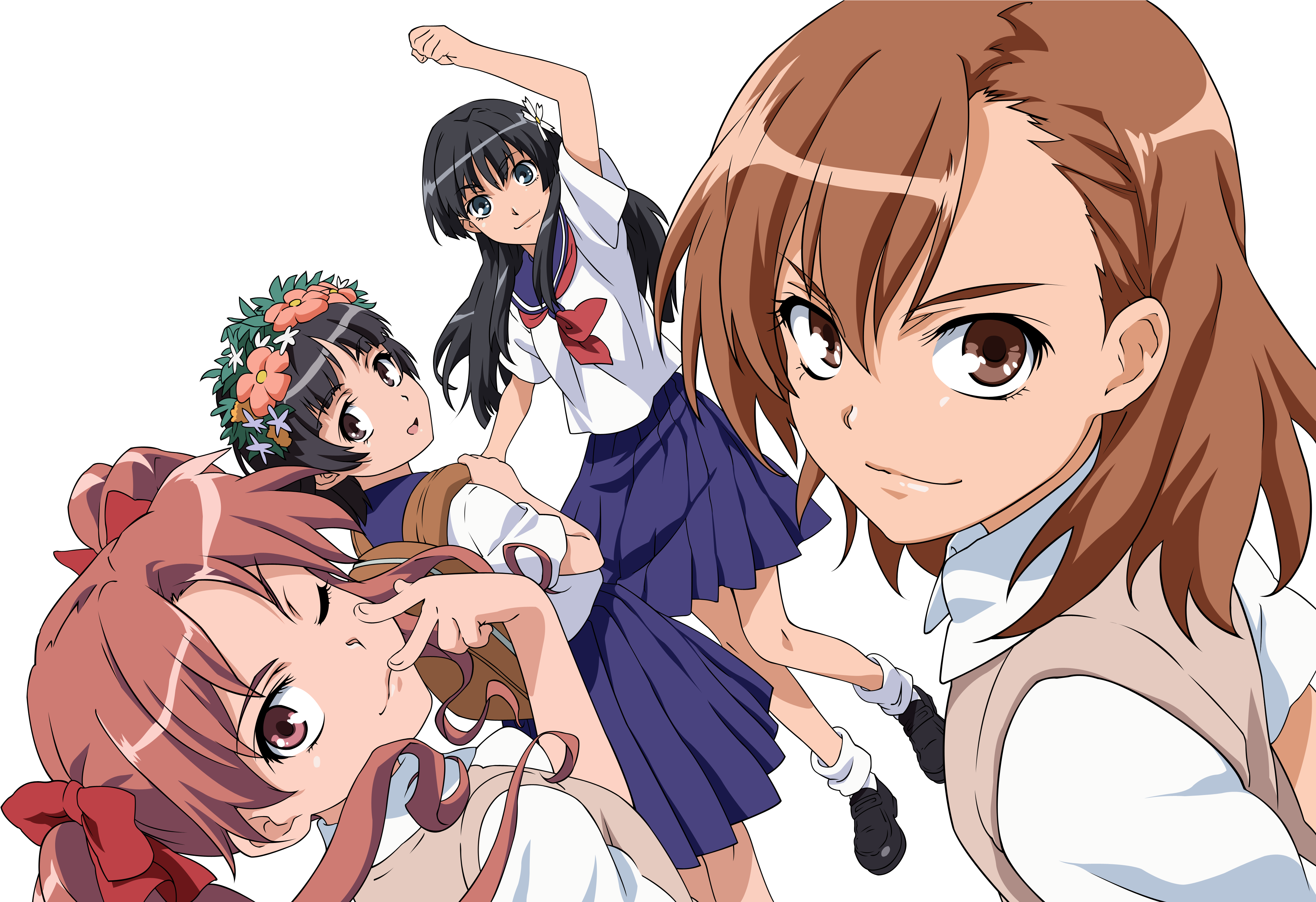 Download Png - Certain Scientific Railgun Cast (4385x2992), Png Download