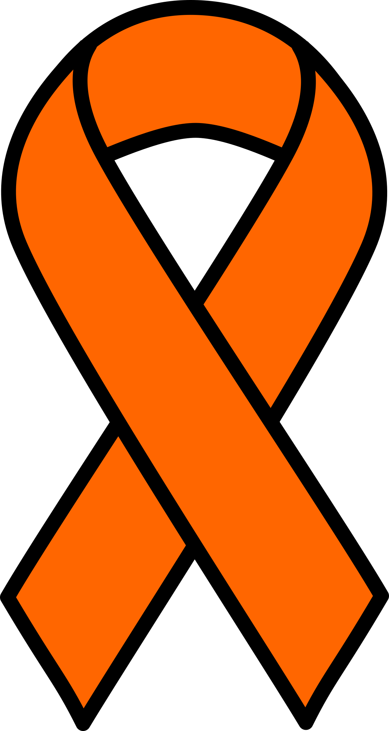 This Free Icons Png Design Of Orange Kidney Cancer (1279x2400), Png Download